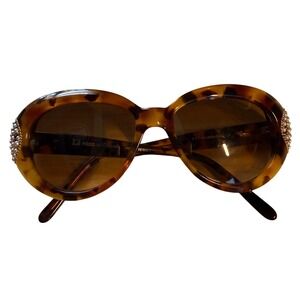 VTG Paloma by P Blanco Sunglasses Tortoise Shell Brown‎ Pearl Embellished Italy